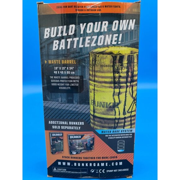 Build Your Own Inflatable Waste Barrel Battlezone Game Accessory For Nerf & Wate - Picture 3 of 6